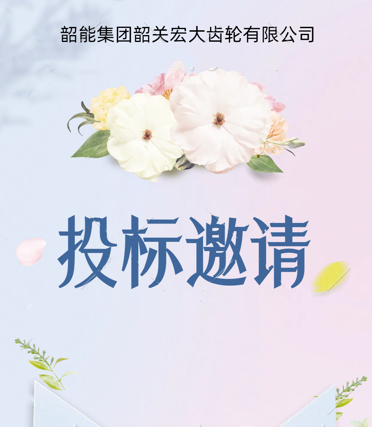 宏大公司齒輪倒角機(jī)議標(biāo)邀請函